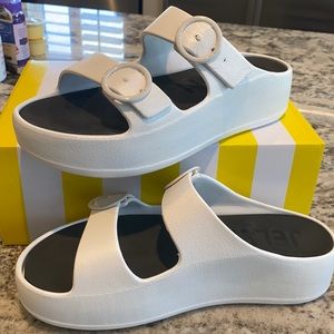Ladies white Lemon Jelly sandals
